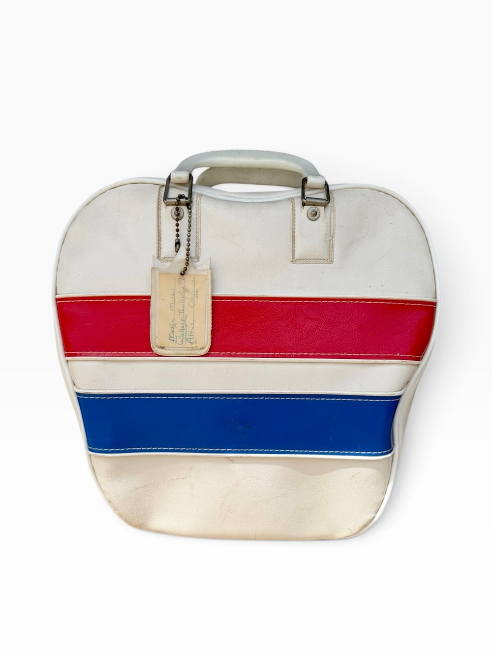 Vintage 60s Red, White and Blue Retro Bowling Bag